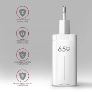 Фото: Зарядний пристрій Axagon ACU-DPQ65 PD QC3.0 GaN 65W White (ACU-DPQ65W) № 6 | KTC