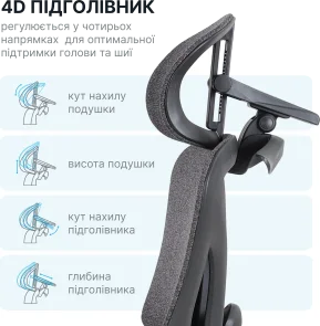 Фото: Крісло OfficePro Jade OC970G Gray № 12 | KTC
