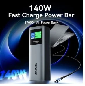 Фото: Батарея універсальна Vention FKEH0 27000mAh 140W Gray № 4 | KTC