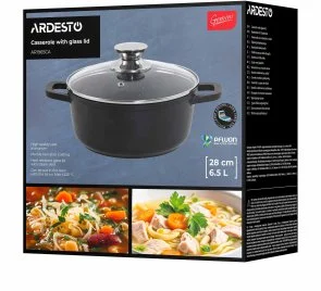 Фото: Каструля Ardesto Gemini Lazio 6.5L Black (AR1965CA) № 10 | KTC