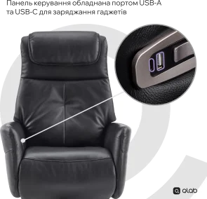 Фото: Крісло Qlab RC268B Black № 16 | KTC