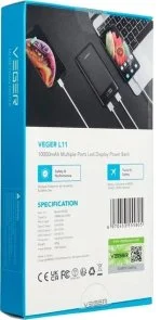 Фото: Батарея універсальна Veger L11 W1087 10000mAh Black (6970453555805) № 5 | KTC