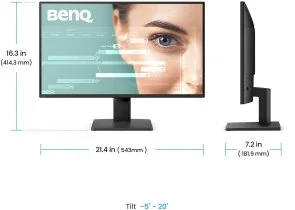 Фото: Монітор BenQ GW2490P Black (9H.LPELJ.LBE) - 23.8" IPS / 1920×1080 / 120 Гц № 7 | KTC