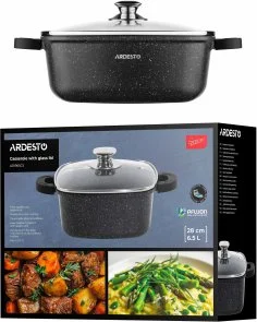 Фото: Каструля Ardesto Gemini Piemonte 6.5L Black (AR1965CS) № 10 | KTC