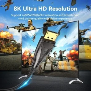 Фото: Кабель Vention v1.4 Optical Zinc Alloy 8K 60Hz DP / DP 5m (HCBBJ) № 5 | KTC