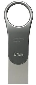 Фото: Флешка USB Silicon Power Mobile C80 64GB Silver (SP064GBUC3C80V1S) № 2 | KTC