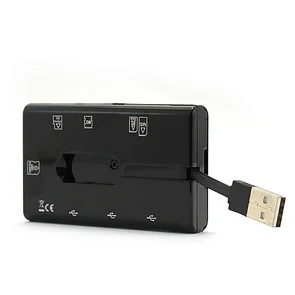 Фото: USB-хаб Crown CMCR-B06 + кардрідер чорний № 3 | KTC