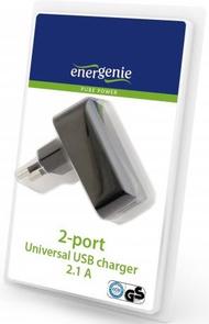 Мережевий зарядний пристрій EnerGenie EG-U2C2A-01 2xUSB 2.1A чорний