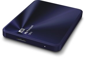 Зовнішній жорсткий диск Western Digital My Passport Ultra Metal Edition 3 ТБ синій/чорний
