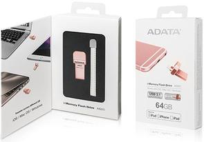 Флешка USB A-Data I920 64 ГБ (AAI920-64G-CRG) рожеве золото