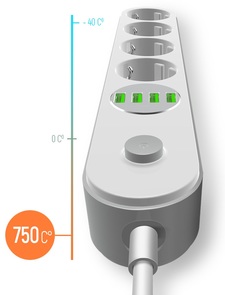 Мережевий фільтр СolorWay CW-CHE44W 2/4 White