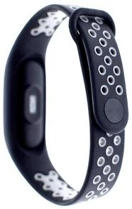 Фото: Ремінець для фітнес браслету Mijobs Xiaomi Mi Band 2 чорний/сірий № 3 | KTC