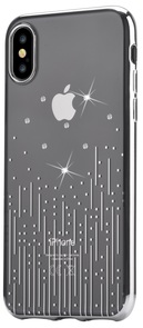 Чохол Devia for iPhone X - Crystal Meteor soft case Silver