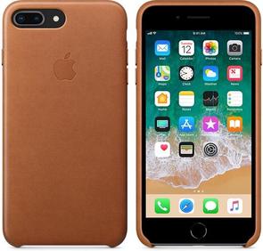 for iPhone 7/8 Plus - Leather Case Saddle Brown