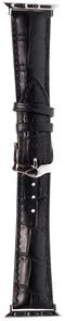 Фото: Ремінець HiC for Apple Watch 41/40/38mm - Crocodail Leather Loop Band Black № 3 | KTC