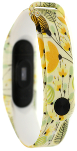 Ремінець Mijobs for Xiaomi Mi Band 2 Yellow Flowers