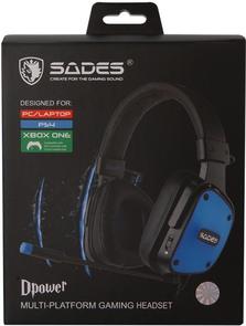 Гарнітура Sades SA-722 DPower Black/Blue (SA722 Black/Blue)