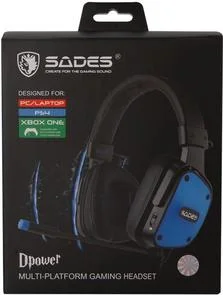 Фото: Гарнітура Sades SA-722 DPower Black/Blue (SA722 Black/Blue) № 4 | KTC