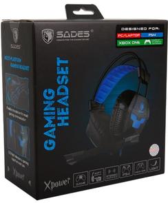 Гарнітура Sades SA-706 XPower Black/Blue (SA706 Black/Blue)