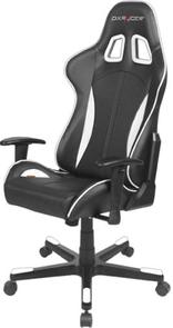 Крісло ігрове DXRacer Formula OH/FD57/NW Vinil+PU шкіра, Al основа, Black/White