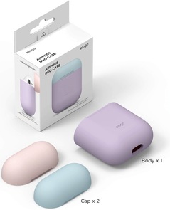 Чохол для Airpods Elago - Duo Case Lavender/Pastel Blue/Lovely Pink (EAPDO-LV-PBLPK)