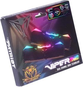 Оперативна пам’ять Patriot Viper RGB Black DDR4 2x8GB PVR416G266C5K