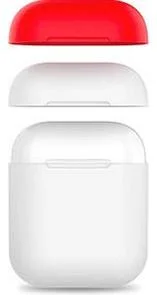 Фото: Чохол AhaStyle for AirPods - Silicone Case DUO Case White/Red (AHA-01380-WWR) № 3 | KTC
