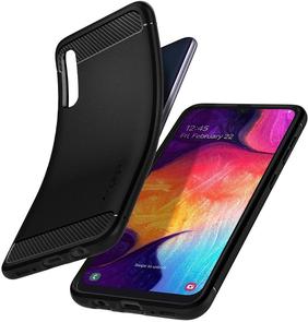 Чохол-накладка Spigen для Samsung Galaxy A50 - Rugged Armor Matte Black