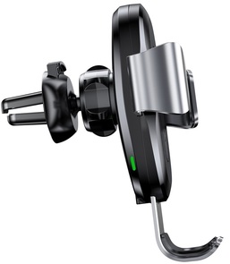 Кріплення для мобільного телефону Baseus Wireless Charger Gravity Car Mount Silver (WXYL-0S silver)