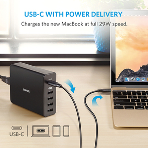 Зарядний пристрій Anker PowerPort 5 V3 60W Black (A2053L11/A2053G11)