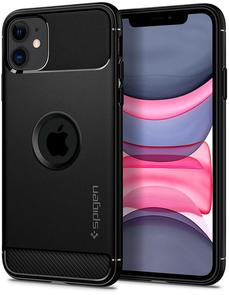  Чохол Spigen for iPhone 11 - Rugged Armor Matte Black