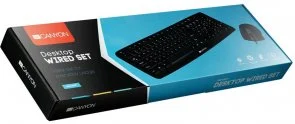 Фото: Комплект клавіатура+миша Canyon CNE-CSET1-RU USB Black № 4 | KTC