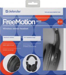  Гарнітура Defender FreeMotion B551 Black (63551)