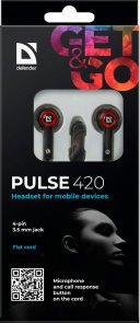 Гарнітура Defender Pulse 420 Black/Red (63424)