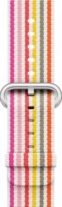 Ремінець HiC for Apple Watch 38mm - Woven Nylon White/Pink