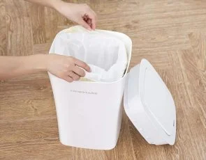 Фото: Смарт кошик для сміття Xiaomi Ninestars Waterproof Induction Trash White (DZT-10-11S) № 9 | KTC