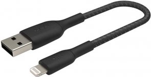 Кабель Belkin Braided AM / Lightning 0.15m Black (CAA002BT0MBK)