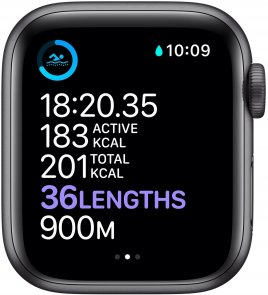 Смарт годинник Apple Watch Series 6 GPS 40mm Space Gray Aluminium Case with Black Sport Band (MG133)