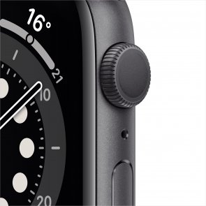 Смарт годинник Apple Watch Series 6 GPS 44mm Space Grey Aluminium with Black Sport Band (M00H3)