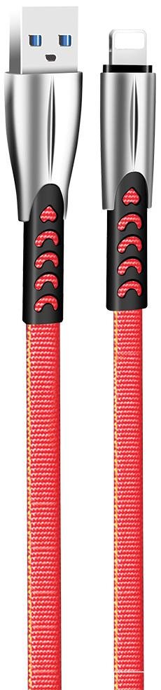 Кабель ColorWay Zinc Alloy AM / Lightning 1m Red (CW-CBUL010-RD)