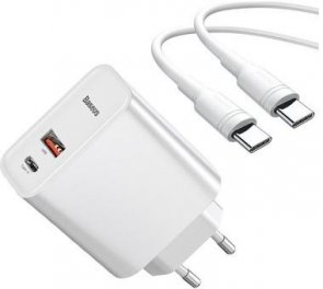  Зарядний пристрій Baseus Speed PPS Quick Charger White (TZCAFS-A02)
