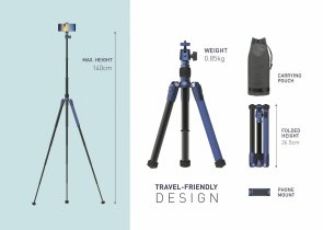 Селфі монопод Momax Tripod Hero TRS7A Grey