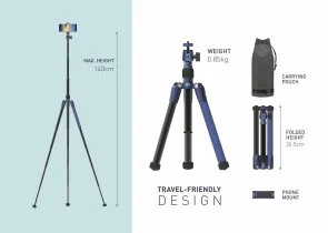 Фото: Селфі монопод Momax Tripod Hero TRS7A Grey № 3 | KTC