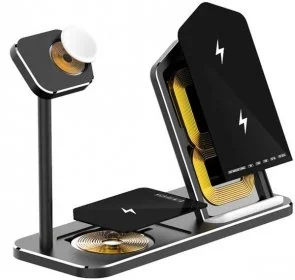 Фото: Бездротова зарядна станція Aoduke Wireless charge iPhone / Apple Watch / AirPods Black (Oude-G3n1) № 2 | KTC