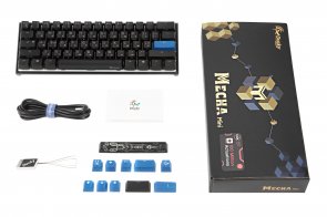 Клавіатура, Ducky Mecha Mini, RGB LED, USB, Black (Cherry Blue)