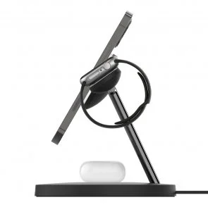 Фото: Бездротова зарядна станція Belkin 3in1 MagSafe iPhone 12 Wireless Charger Black (WIZ009vfBK) № 4 | KTC