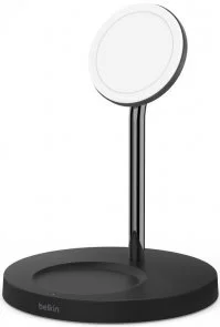 Фото: Бездротова зарядна станція Belkin 2in1 MagSafe iPhone 12 Wireless Charger Black (WIZ010vfBK) № 5 | KTC