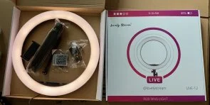 Фото: Світлодіодне селфі-кільце Lovely Stream 36 cm + пульт керування та штатив № 22 | KTC