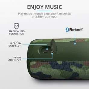 Фото: Портативна колонка Trust Caro Max Powerful Bluetooth Camo (23960_TRUST) № 6 | KTC