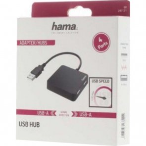 USB-хаб Hama 4 Port Black (00200121)